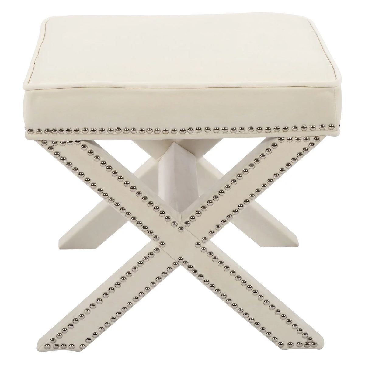 Navy Velvet Ottoman/Bench Z6097