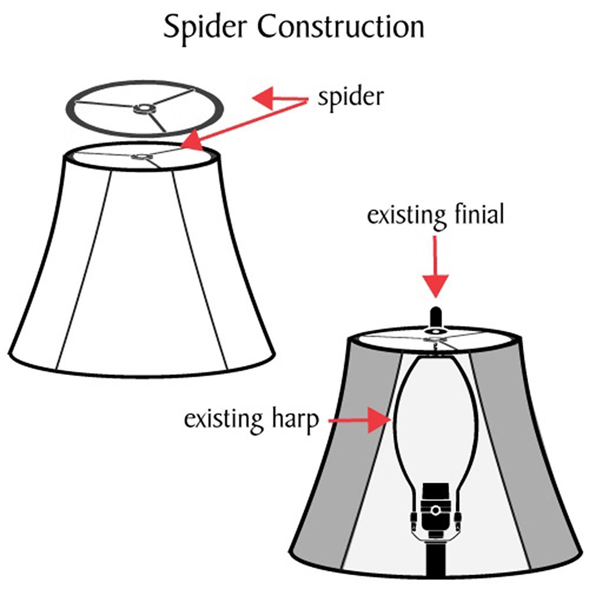 White Bell Shaped Lamp Shade Y2095