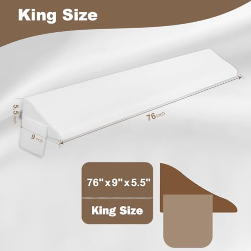 Blue 76"x10"x6" King Bed Wedge Pillow M458514