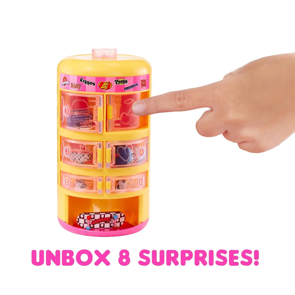 Mini Sweets Surprise-O-Matic Series 2 with 8 Surprises, Accessories, Limited Edition Doll, Candy Theme, Collectible Doll M909