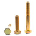 5/16x22-18 x 1 3/4x22 Grade 5 Hex Cap Screw Medium Carbon Steel Yellow Zinc Plated K17946