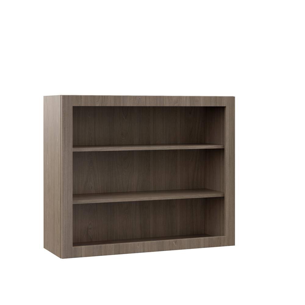 Driftwood Brown Wall Open Shelf Kitchen Cabinet V1657