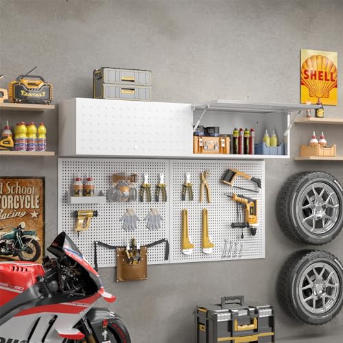 Metal Garage Storage Cabinet Wall Mount with Adjustable Shelf T684774