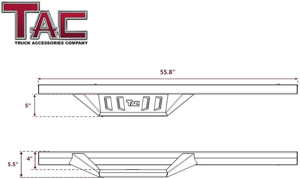 Black Side Step Nerf Bars for Pickup Truck T372