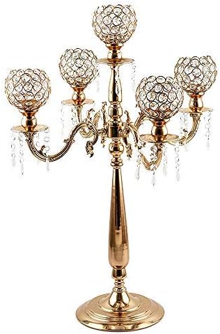 Gold Crystal Candle Holders T59307