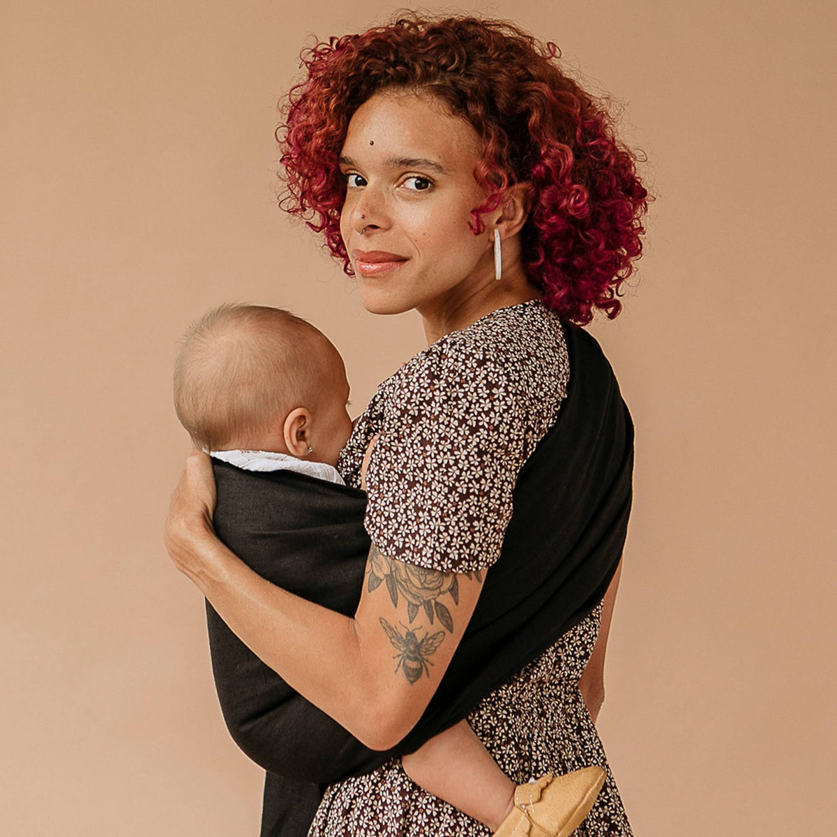 Ring Sling Baby Carrier 100% Belgian Linen Solid Color L524947