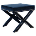 Navy Velvet Ottoman/Bench Z6097