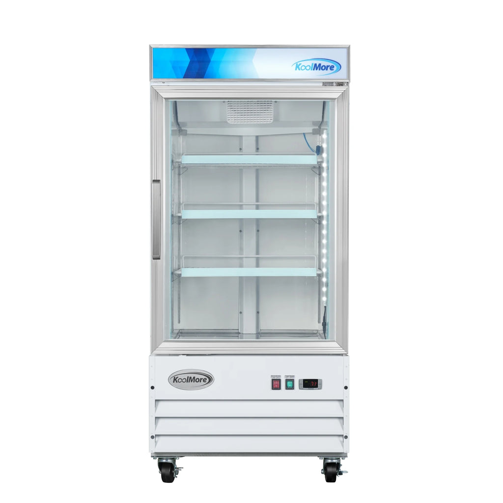26 in. 1-Door Commercial Display Merchandiser Freezer 9 cu. ft. White W5415