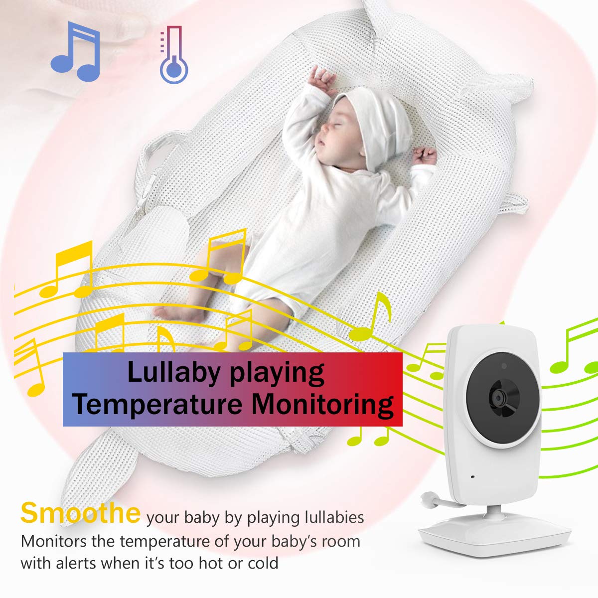 3.2 Video Baby Monitor with Camera, Two-Way Audio, Night Vision L2025