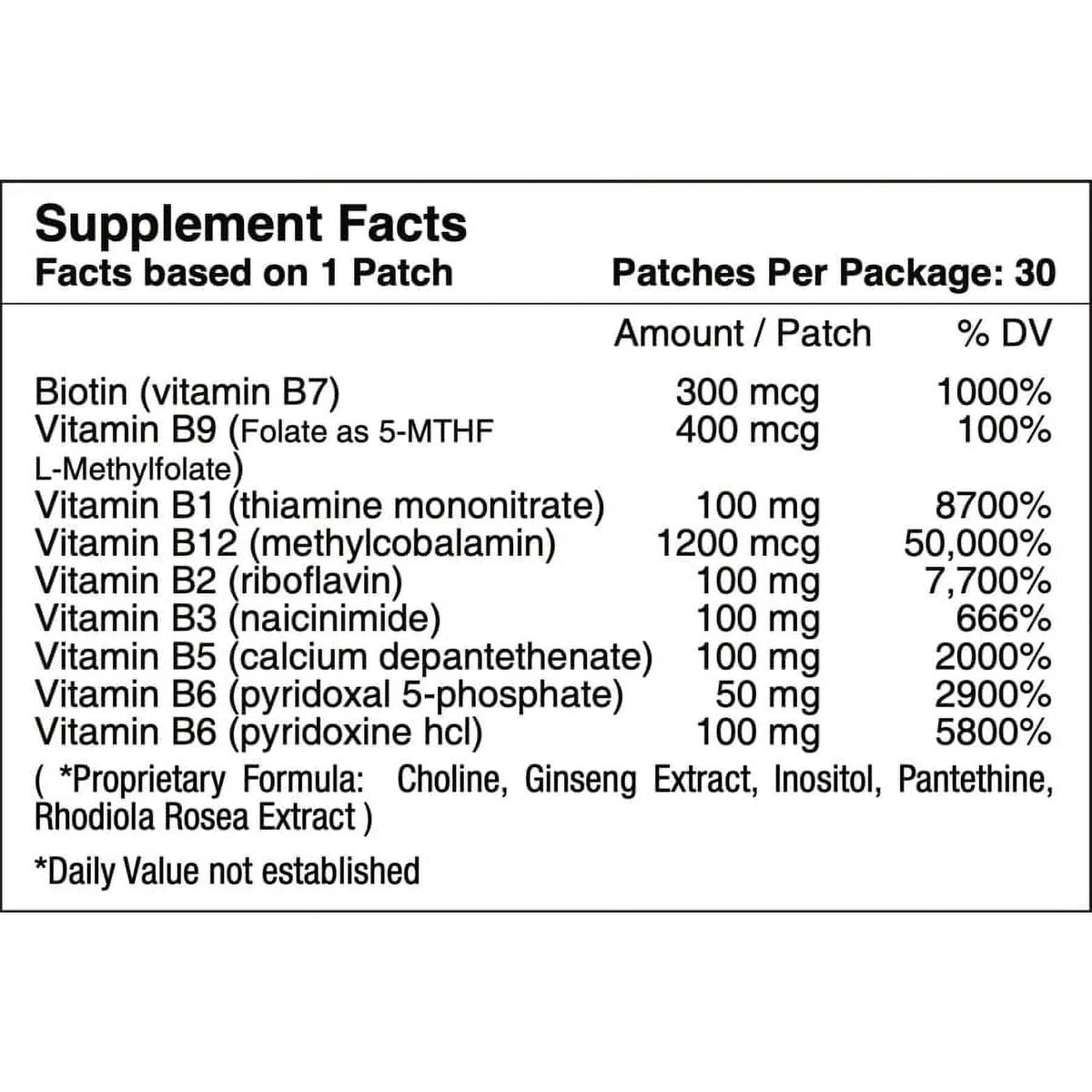 B12 Energy Plus Vitamin Patch M9973
