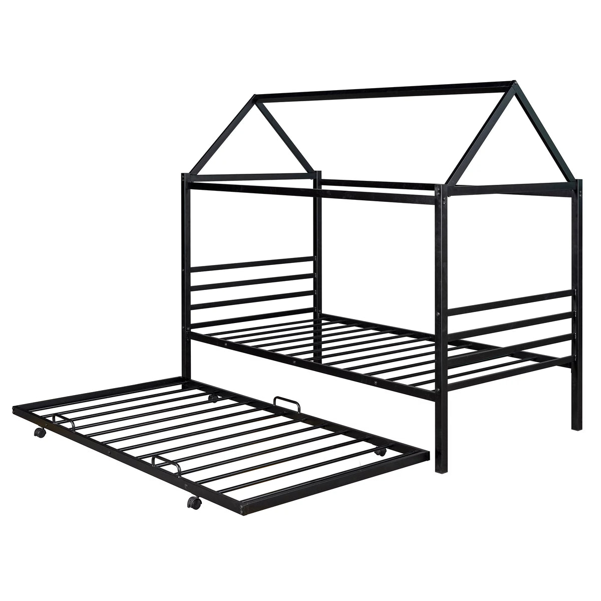 Twin Metal Platform Bed with Trundle C534003
