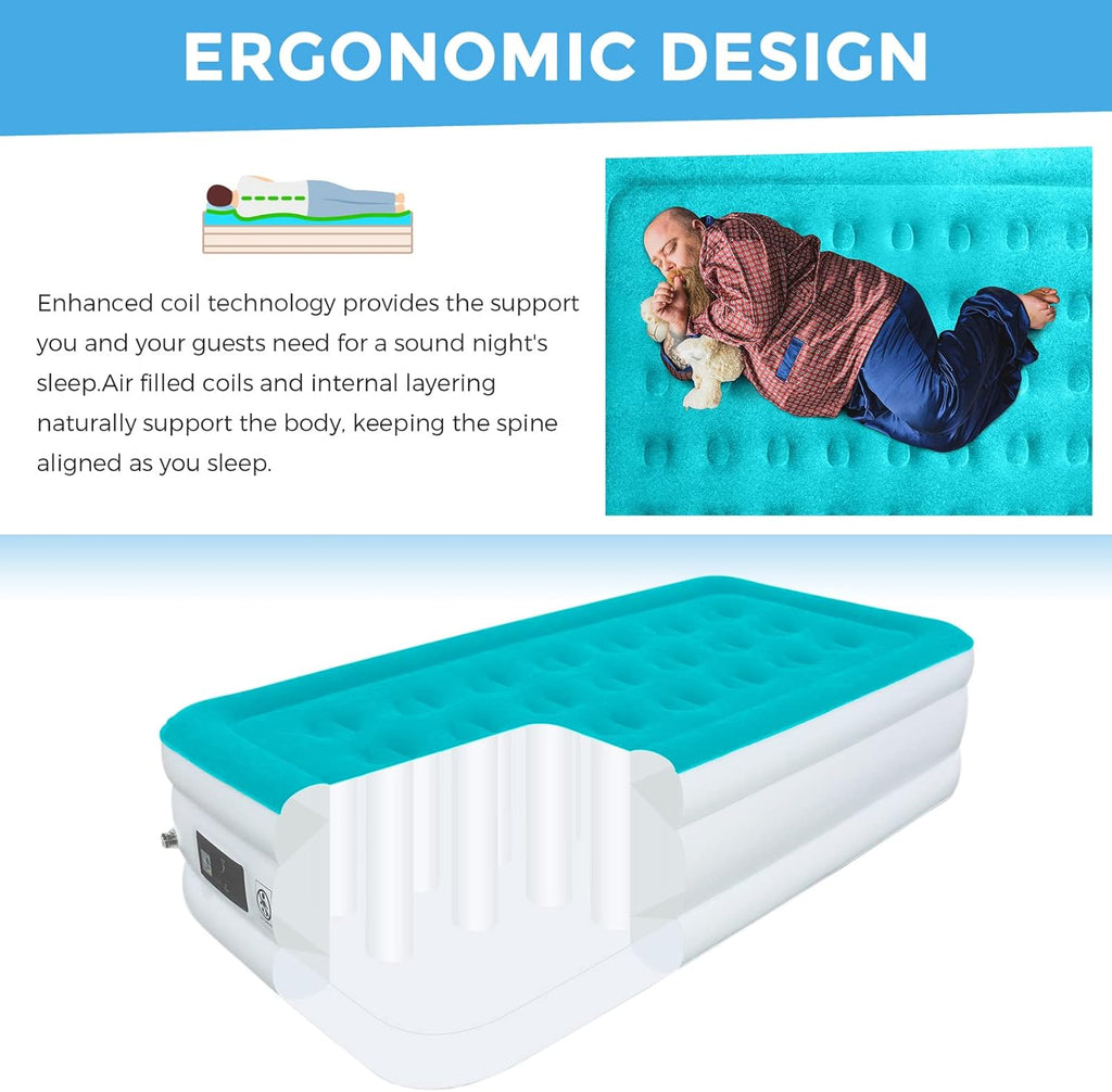 Queen Inflatable Air Mattress with Built-in Pump U1214