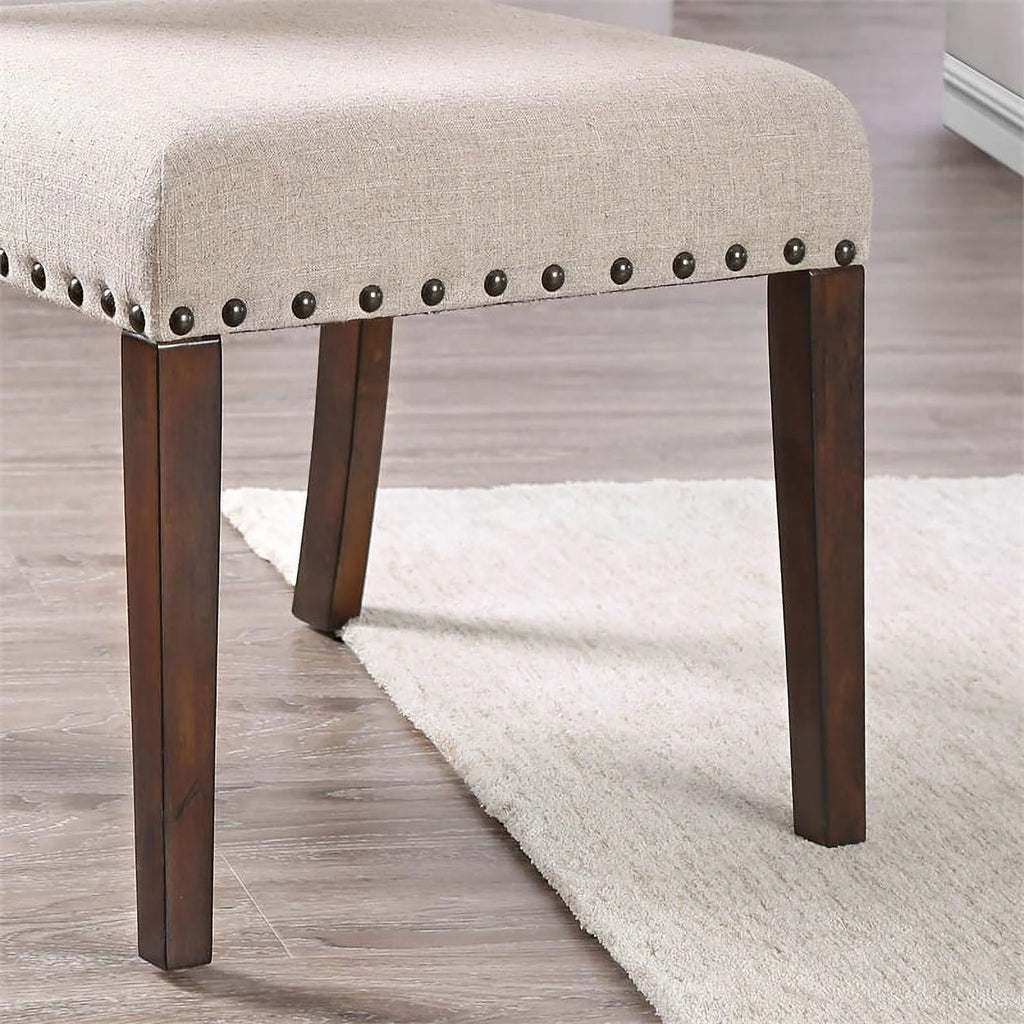 Brown Cherry Wood Side Chair Set of 2 A485394