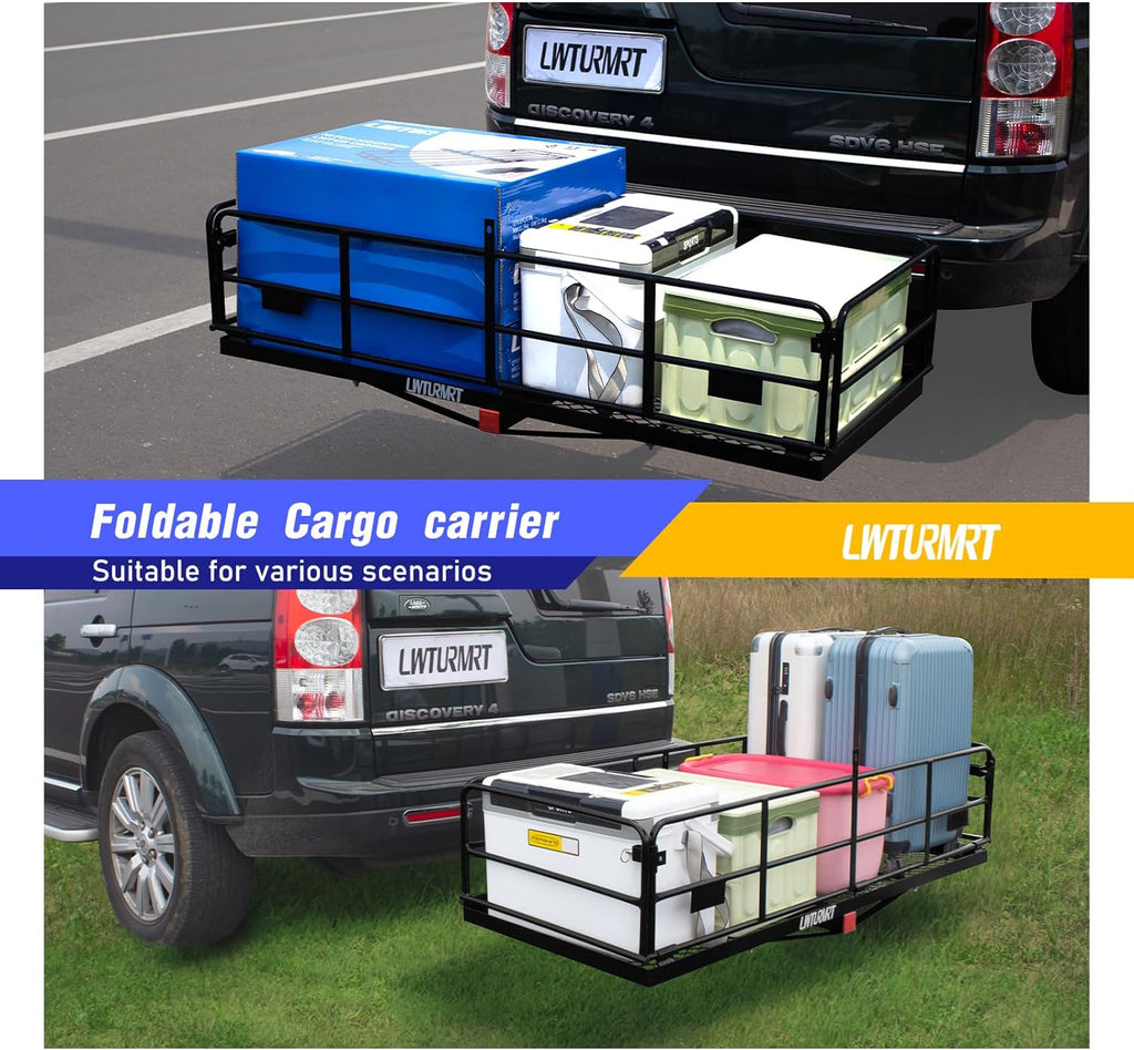 Folding Vehicle Cargo Basket 60" x 24" x 14" for 2" Receiver Y1581
