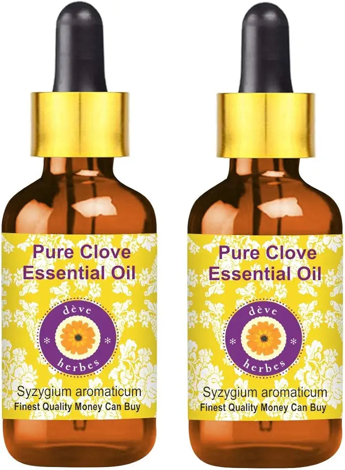 Pure Clove Essential Oil with Glass Dropper Steam Distilled 100ml X 2 E619