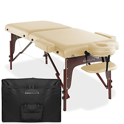 Lightweight Bi-Fold Memory Foam Massage Table with Carrying Case C804269