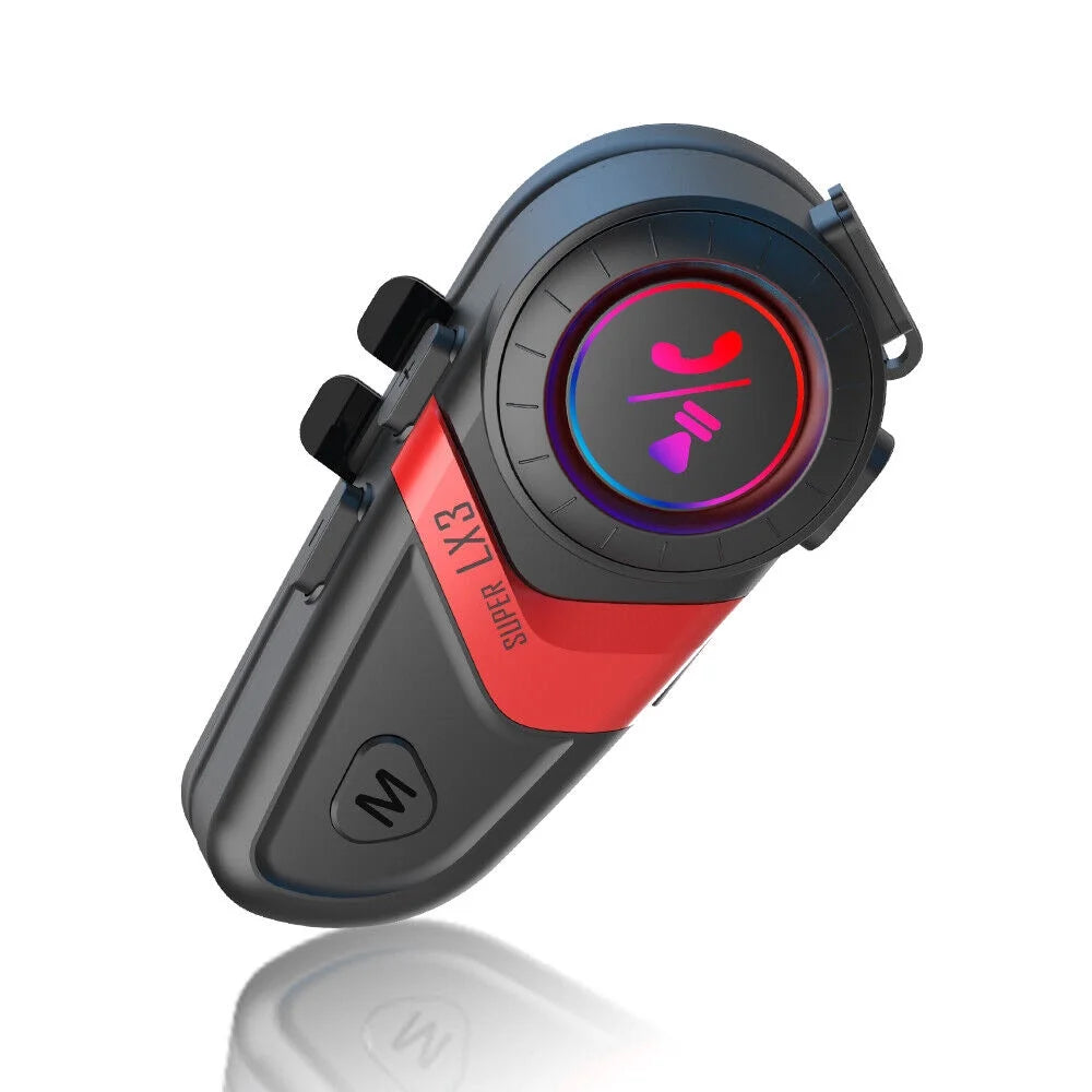 Red Wireless Bluetooth Motorcycle Helmet Headset Speaker G44790