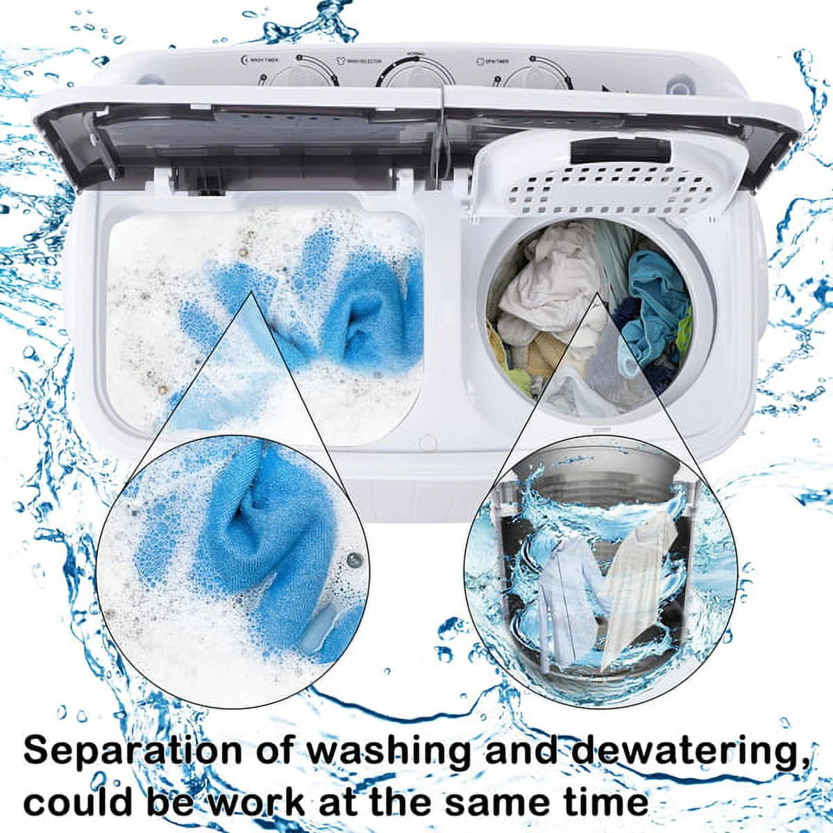 14.3lbs Twin Tub Portable Washing Machine R103315