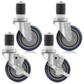 4 inch Caster Wheel Set with Brakes E69322