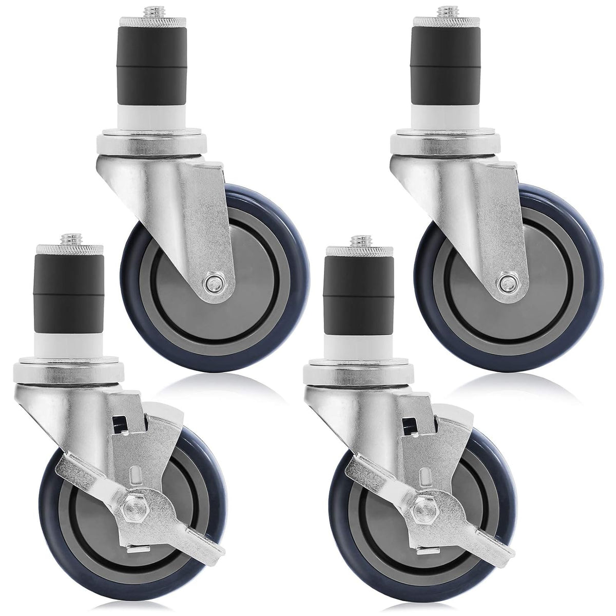 4 inch Caster Wheel Set with Brakes E69322