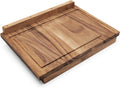 22 x 15 x 2.5 inches Acacia Wood Carving Board with Juice Channels O504075