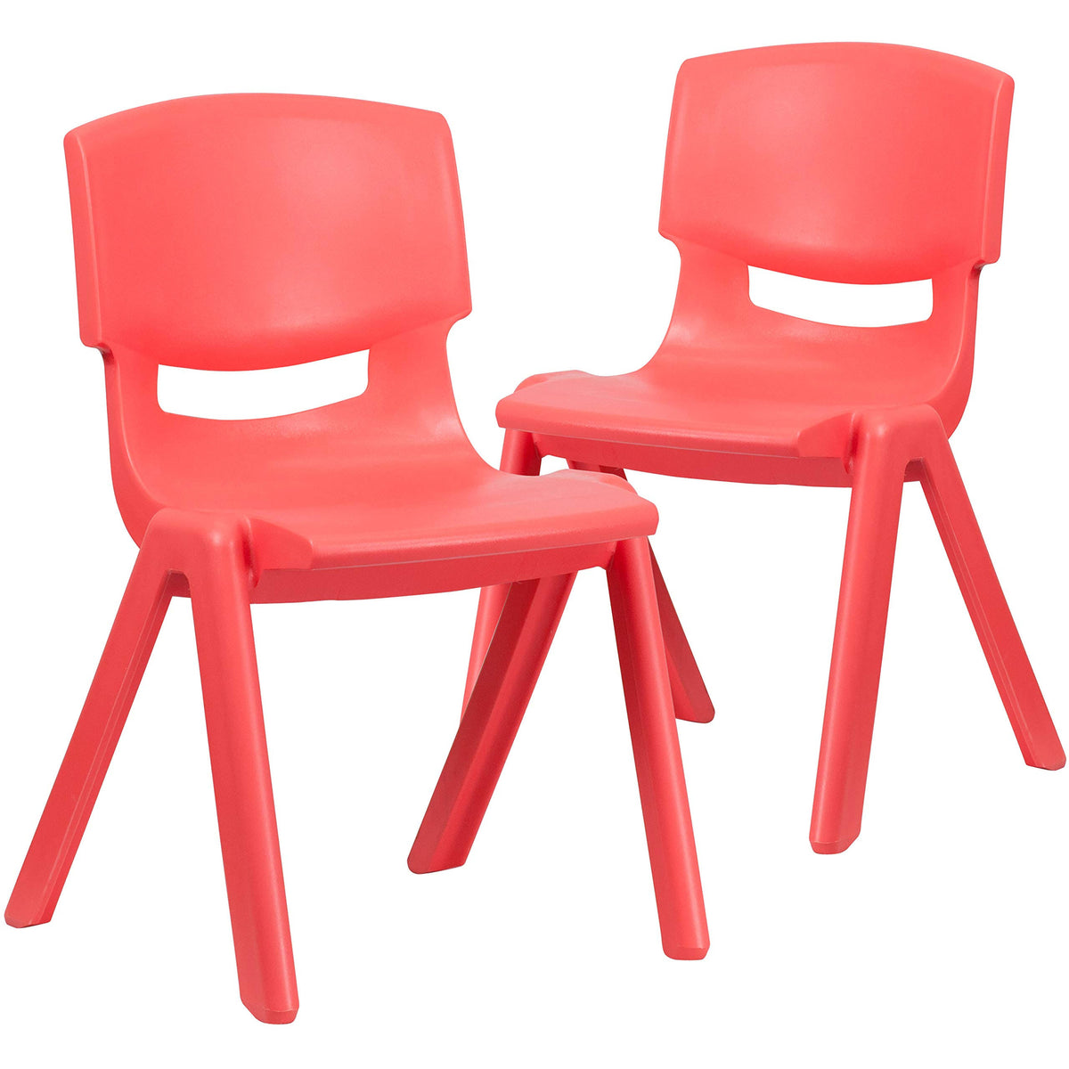 2 Pack Red Plastic Stackable School Chair L965