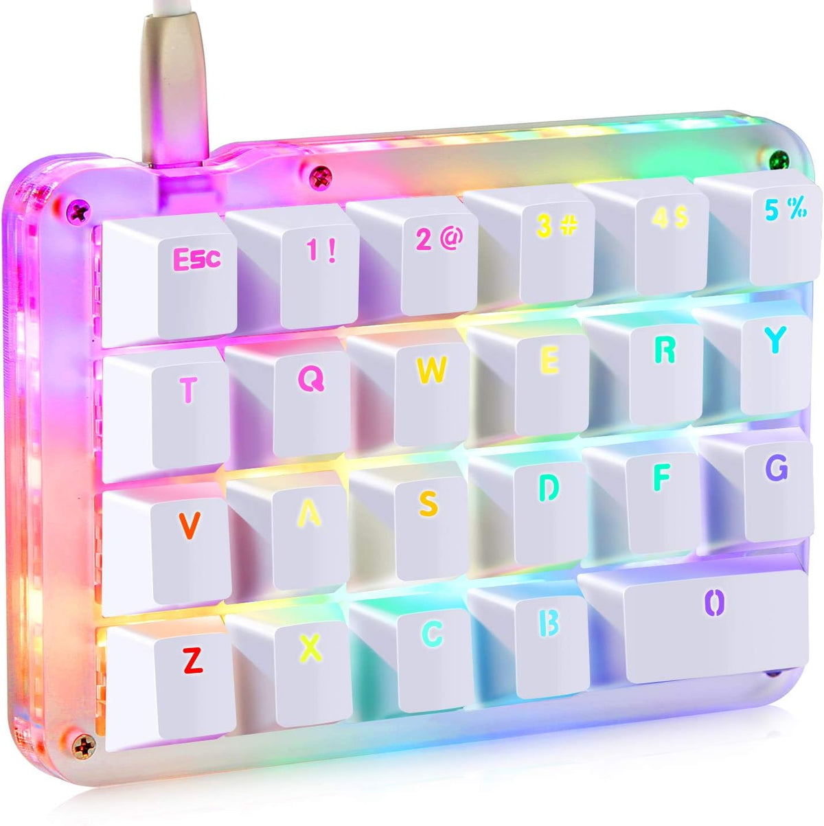 One Handed Macro Mechanical Keyboard 23 Keys Red Switches R2610