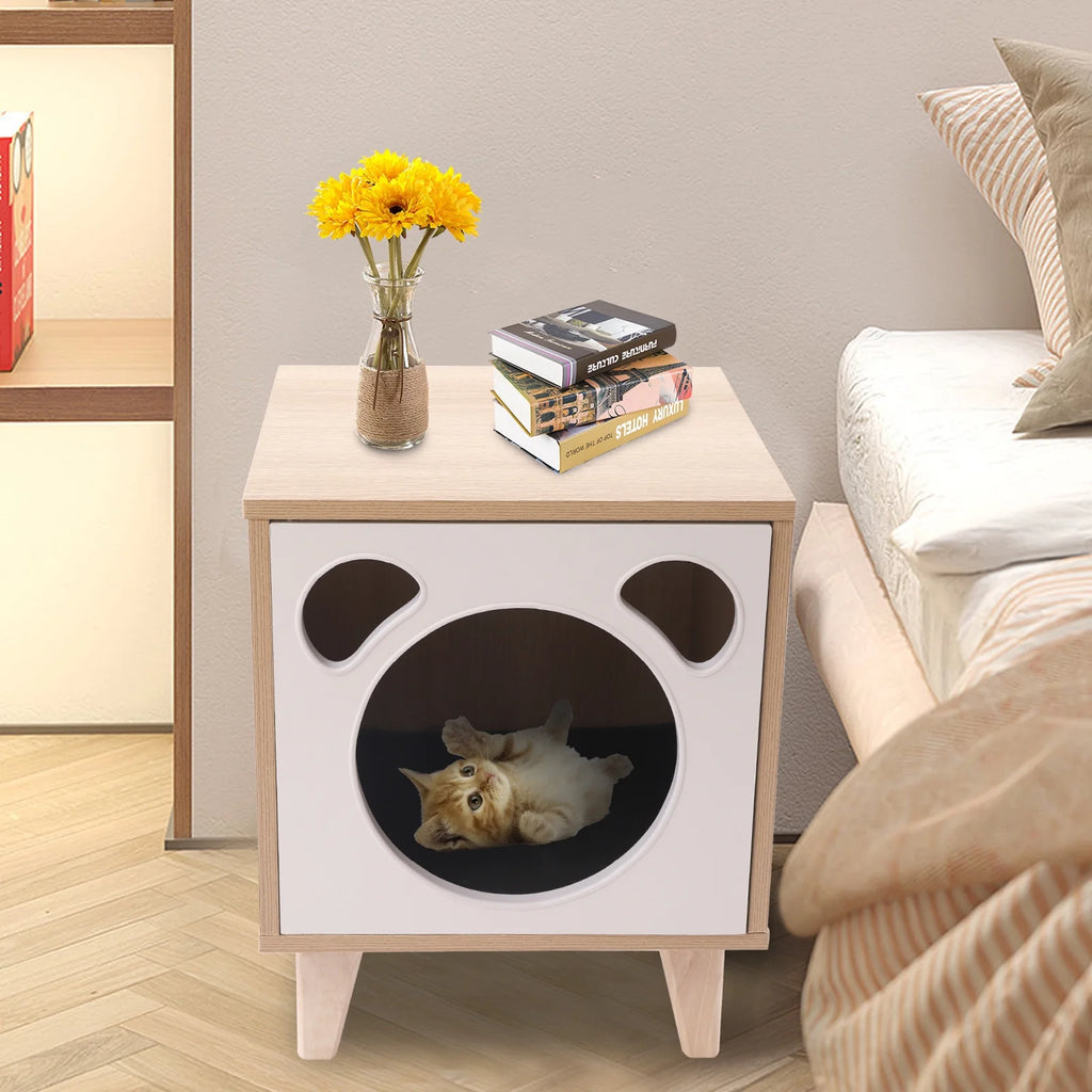 Cat House Nightstand with Hole E9836
