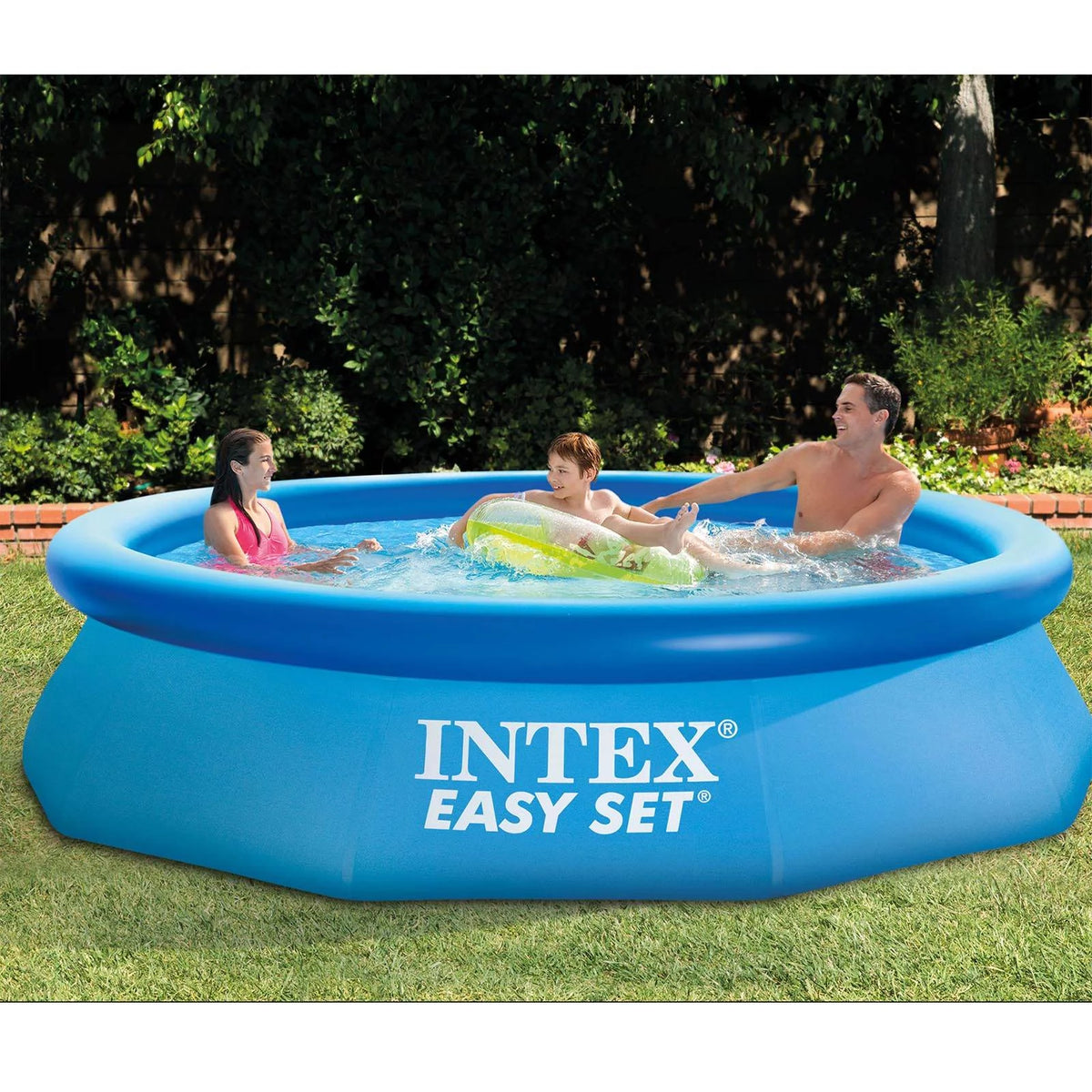10ft x 30in Inflatable Above Ground Swimming Pool with Pump A508356