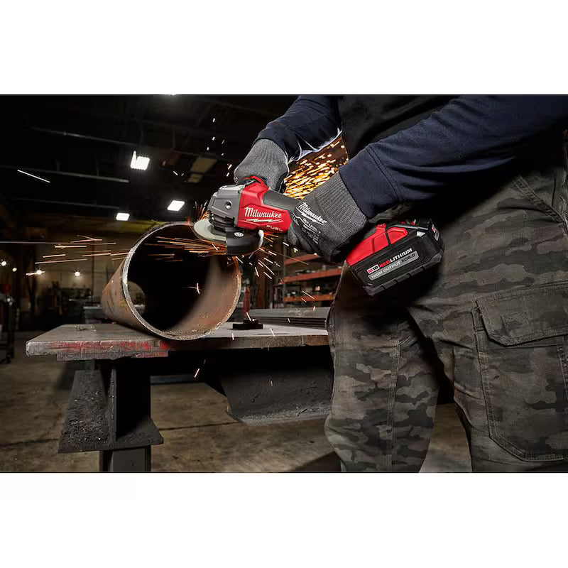18V Lithium-Ion Brushless Cordless 4-1/2 in./5 in. Grinder and Hammer Drill D7832
