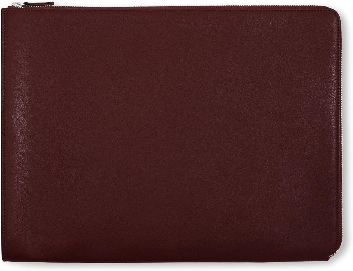 Cognac Zippered Document Holder with Interior Pocket L559