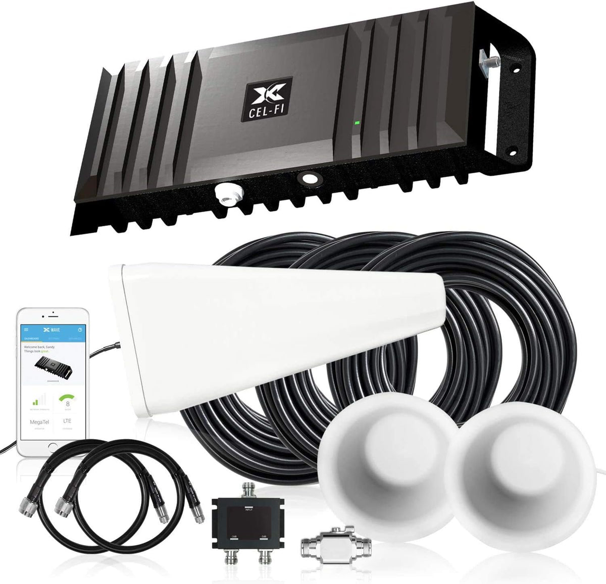 Cell Phone Signal Booster with 2 Directional Panel Antenna S313450