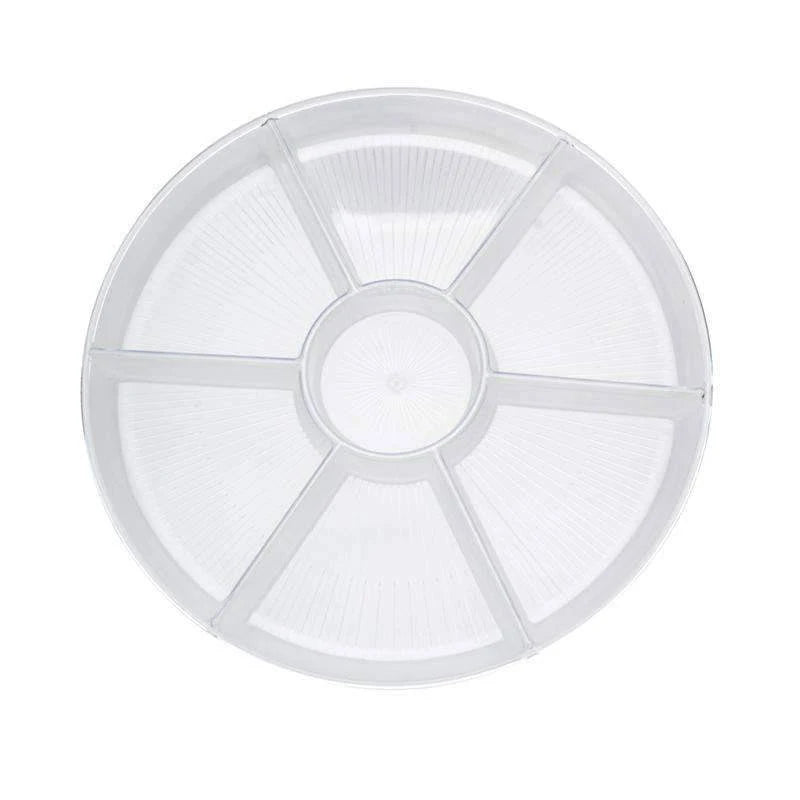 Clear Plastic 7-Compartment Tray - 12/Case F952