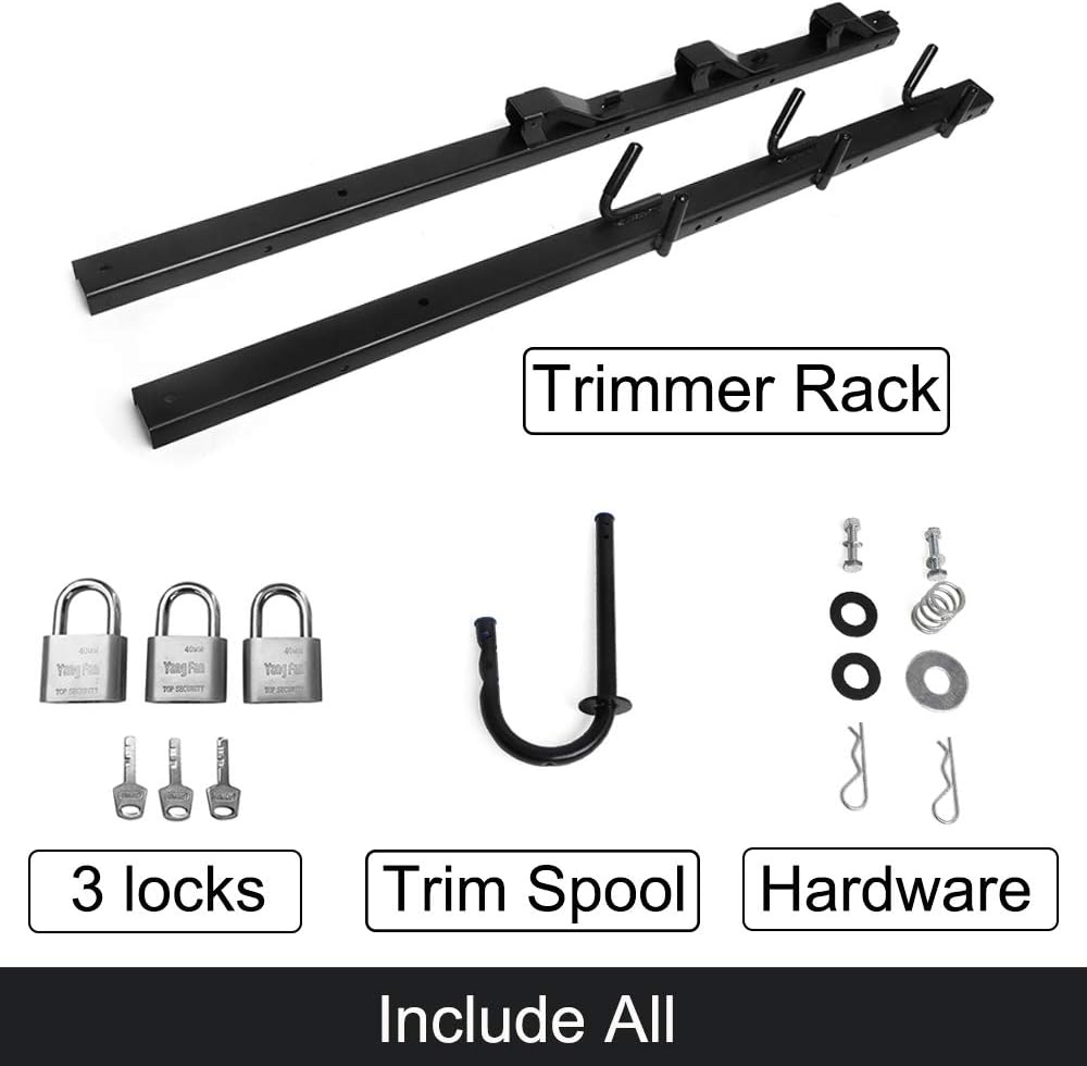 3 Place Trimmer Landscape Truck and Trailer Enclosed Rack with Lock H32728
