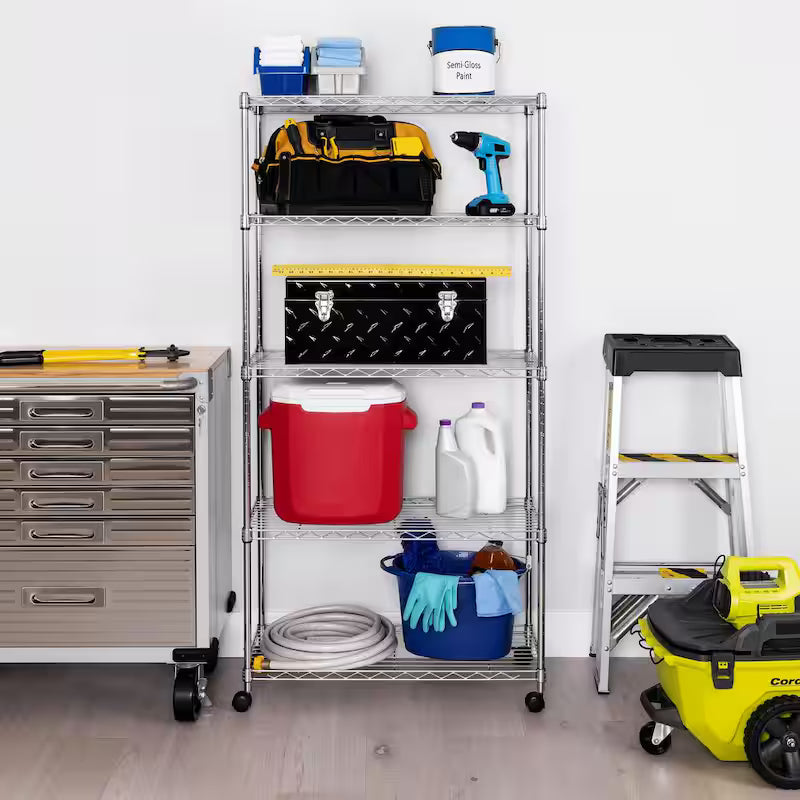 5-Tier Steel Wire Shelving System W3615