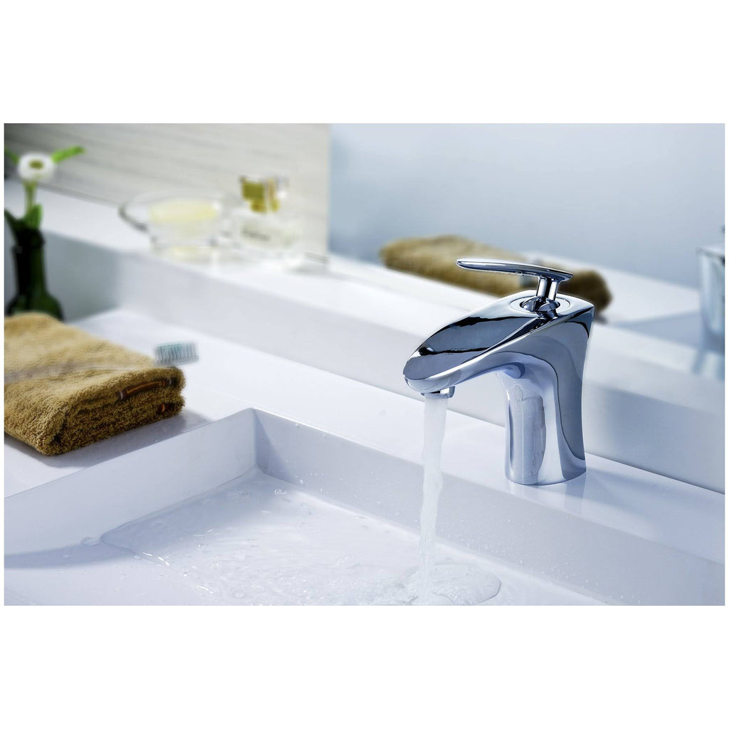 Polished Chrome Single-Handle Bathroom Faucet Y1610