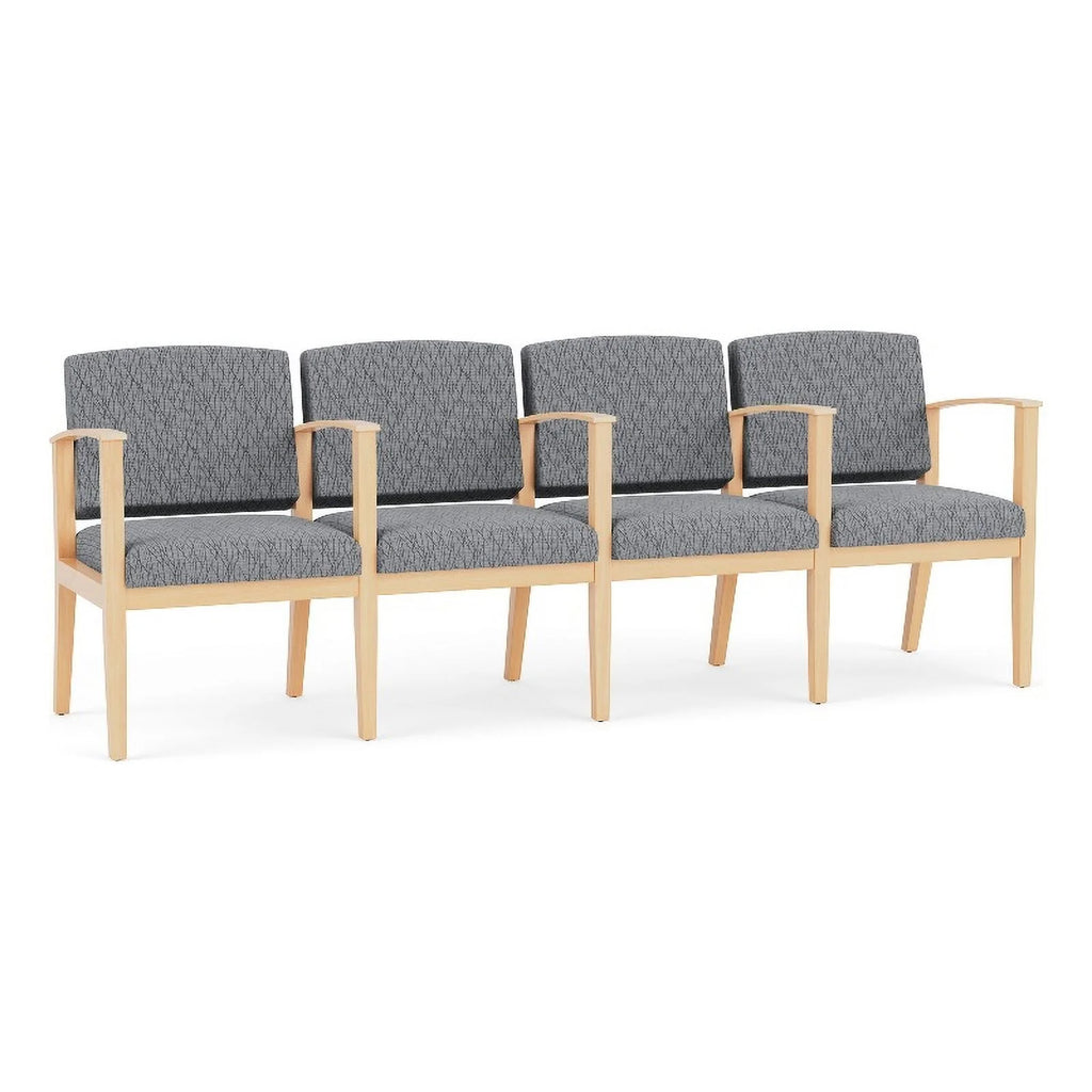 Wood 4 Seat Tandem Seating Q883