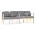 Wood 4 Seat Tandem Seating Q883