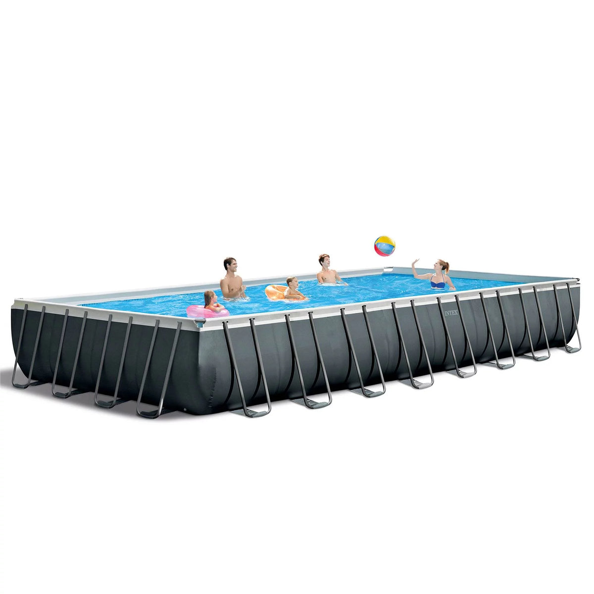 24' x 12' x 52 Rectangular Frame Swimming Pool Set with Pump A985805