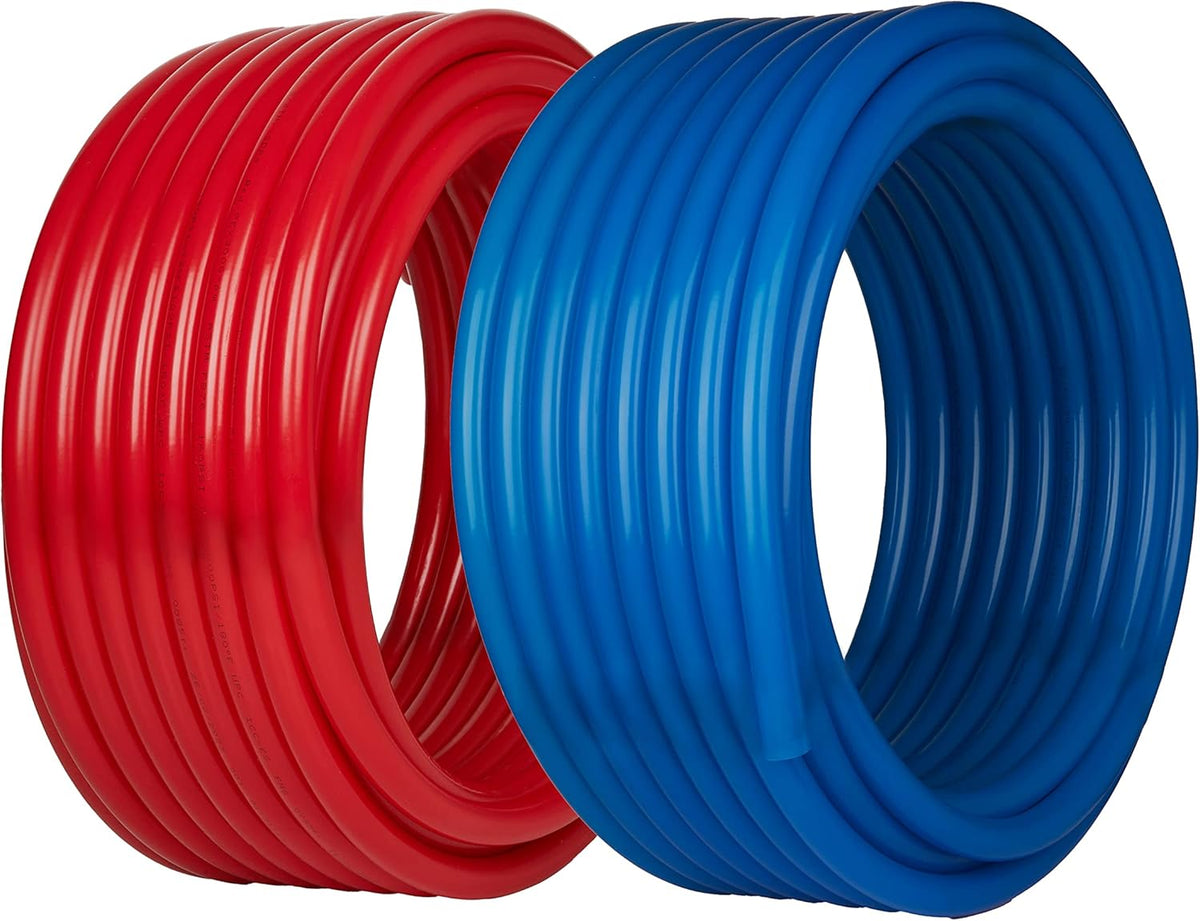 Blue & Red 1/2 inch 2 x100 ft (200 ft) Pex-A Pipe/Tubing with Pipe Cutter V3563