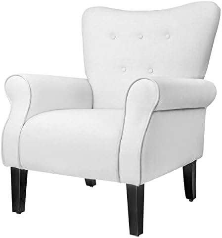 Beige Fabric High Backrest Accent Chair U71071