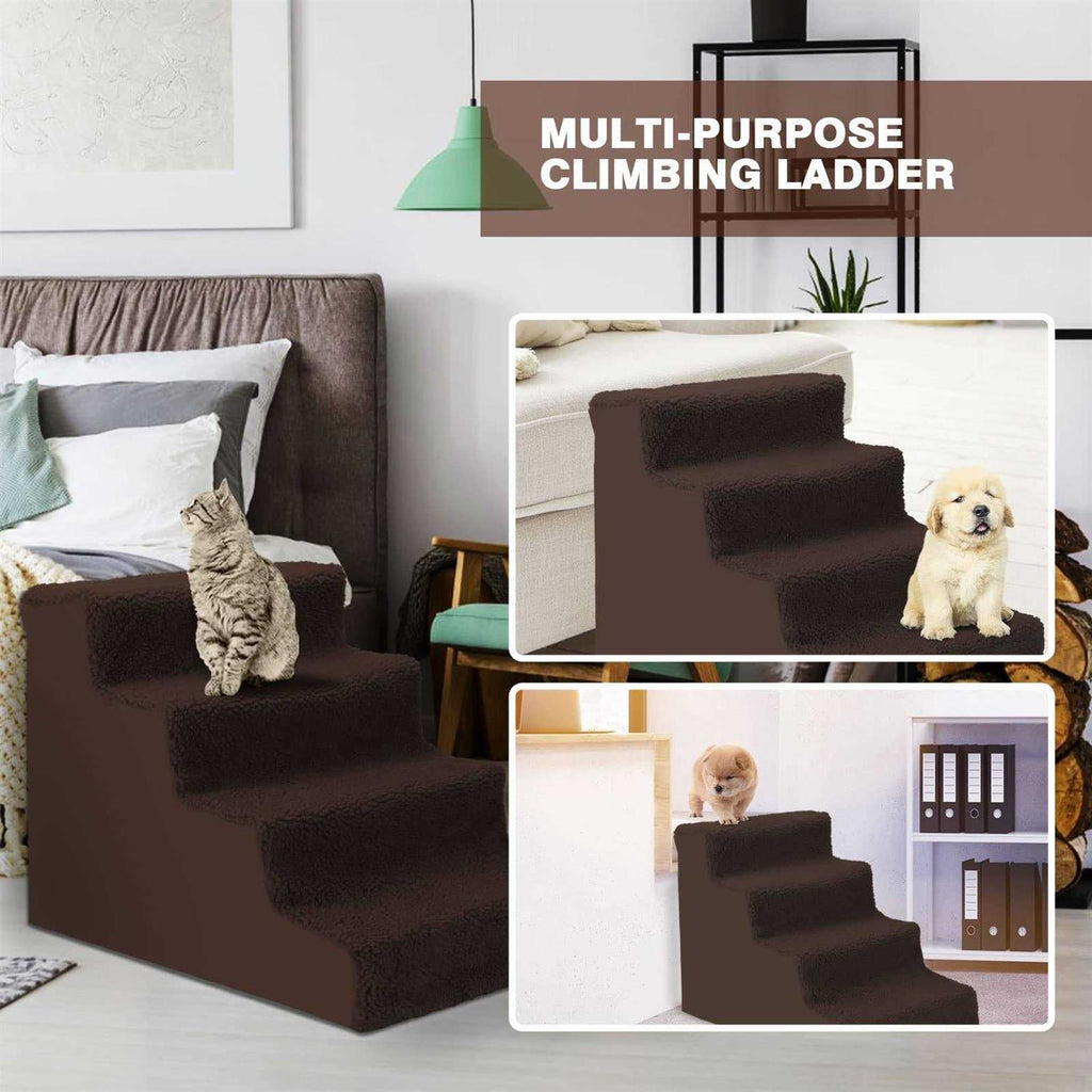 4 Tiers Non-Slip Plastic Dog Stairs & Steps N2932
