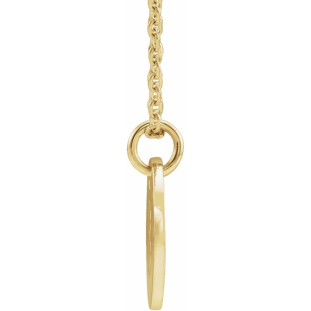 14k Yellow Gold Initial Dangle Necklace Jewelry P267