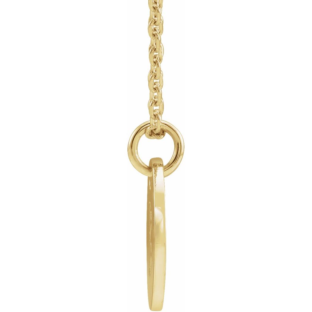 14k Yellow Gold Initial Dangle Necklace Jewelry P267