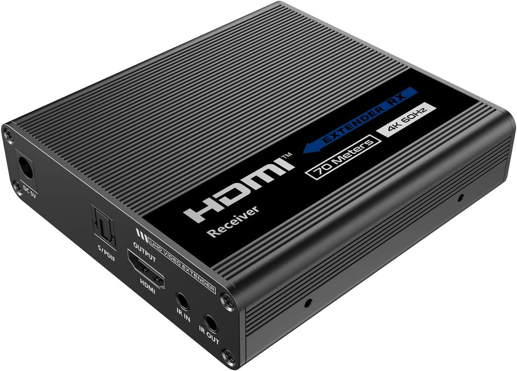 4K@60Hz HDMI Extender Single Cat6/6A/7 230Ft Transmitter and Receiver C989559