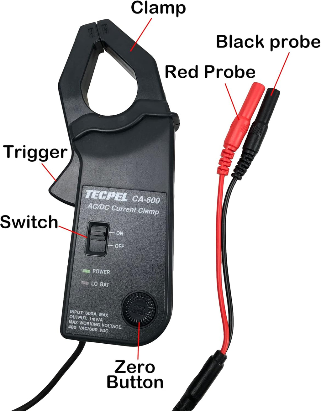 AC/DC Current Clamp Transmitter Probe 600A P89647
