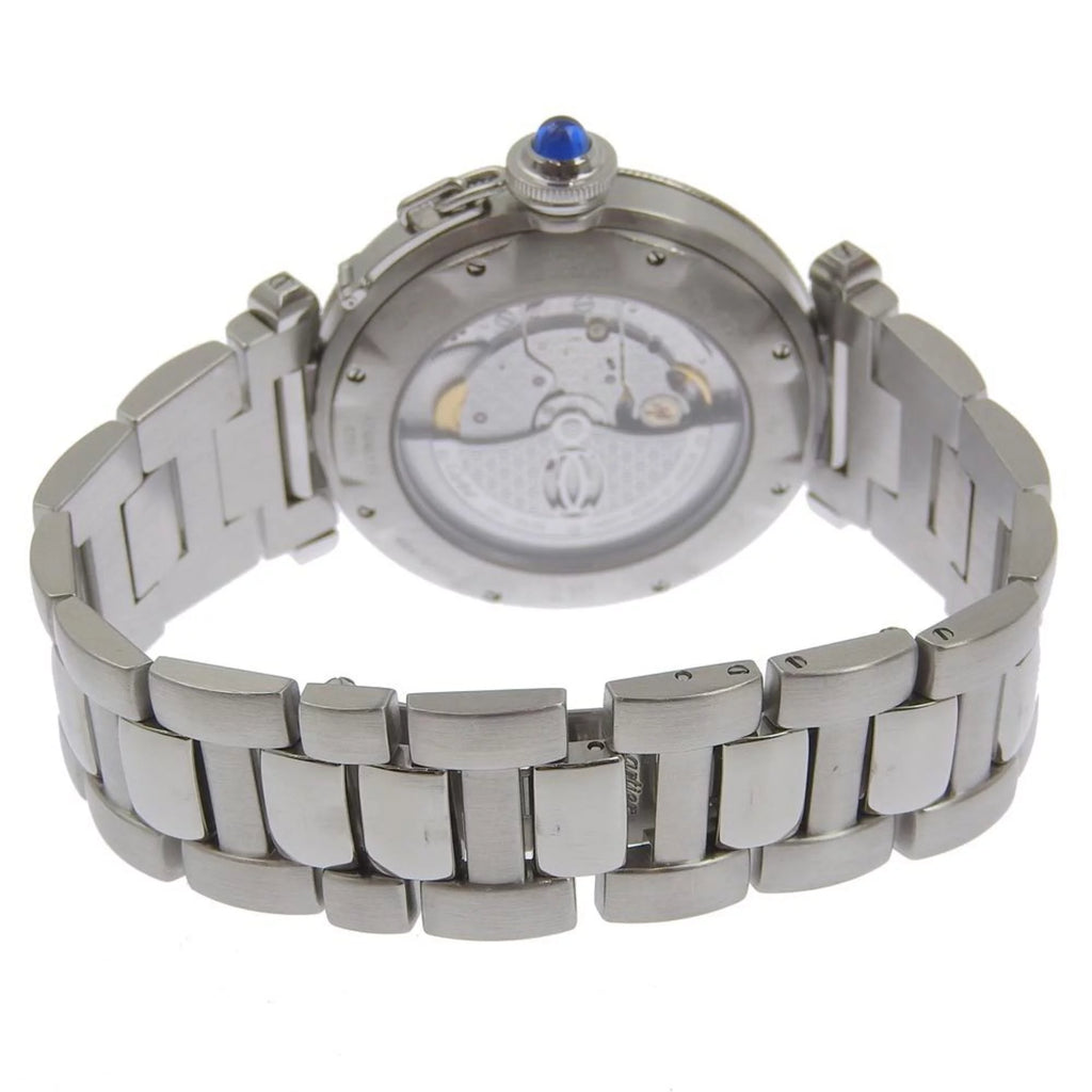 Pre-Owned stainless steel automatic winding white dial men's watch O386884