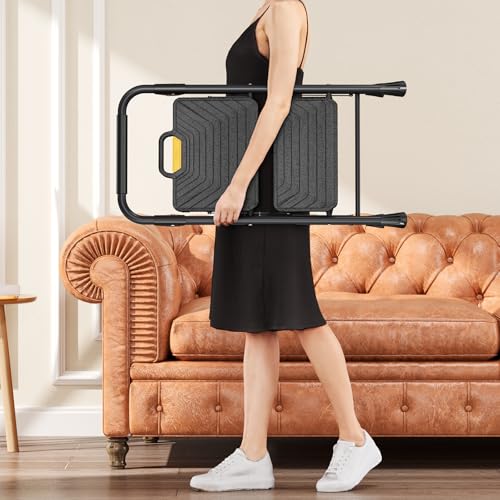 4 Step Steel Step Stool with Handrail, Black R780792