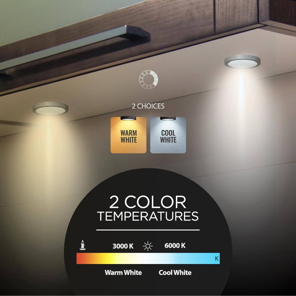 Dimmable Warm White LED Cabinet Lights Pack of 12 W6056