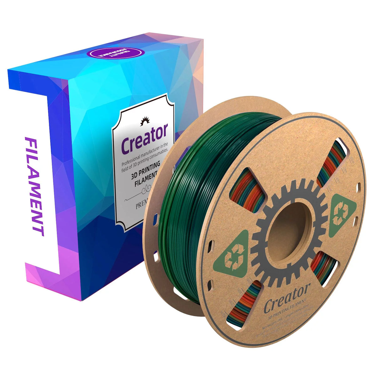 1.75mm Multicolor PLA 3D Printer Filament, 1KG/2.2lbs X131